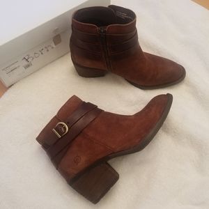 Born Distressed Rust Ankle Boots Women size 6M